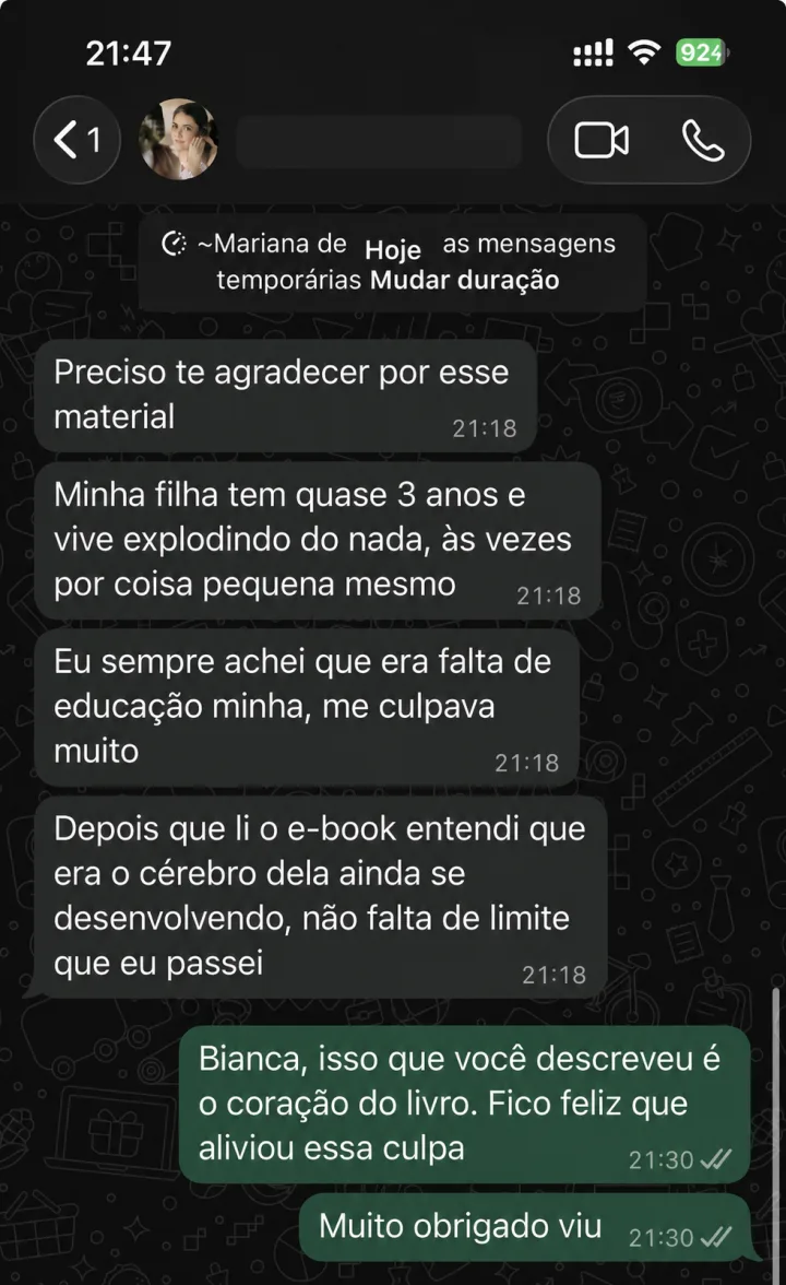 Relato de uma mãe que deixou de se culpar depois de entender o desenvolvimento do cérebro da filha